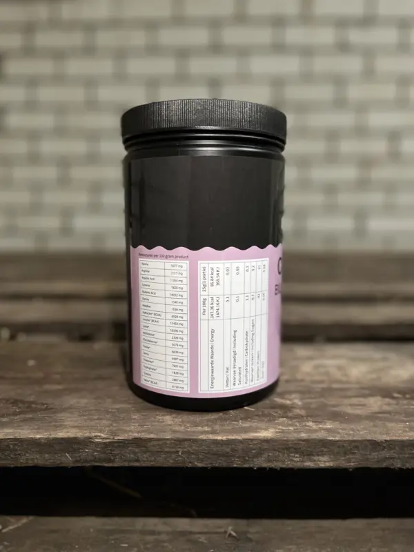 achterkant eiwitshake clearwhey Blueberry Raspberry smaak
